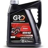 GRO SMART 10W40 – 4L – Aceite 10W40 Moto 4T – Compatible Con Embrague Seco o Sumergido – Para Motores Euro 2, 3, 4 y 5 – Aceite Motor Sintético