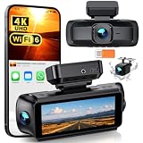 iZEEKER 4K Dashcam 4 Canales con WiFi 6, 360° Cámara de Coche, 4K + 3×1080P | Cámaras Frontal Trasera Laterales Interior, Visión Nocturna IR, App, Modo Aparcamiento 24H, Sensor G, WDR, Grabación en Bucle