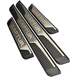 EAGLEG 4 Piezas Protector de Umbral de Puerta de Coche para REN-Ault Captur 2015-2020, Ajuste del Umbral del Pedal de Desgaste Placa de Protección Accesorios, Acero Inoxidable,Silver