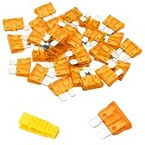 Bolatus 20 Fusibles de Hoja Estándar de 5 A para Caravana, Motocicleta, Camión, RV + Extractor de Fusibles