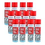 WURTH Limpiador de Frenos 500 ml – Pack de 12 Unidades – Spray Profesional para Limpiar Frenos, Embragues, Motores y Piezas Metálicas – Ref. 08901087