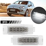 2X Luces LED de cortesía para puerta de coche lámpara maletero compartimento para equipaje luz para guantera compatible con Fiat Doblo Punto Evo Idea 500 500X Croma Linea Stilo Panda 500L Bravo