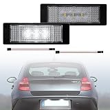 Luz de matrícula LED blanca compatible con BMW E81 E87 F20 F21 E63 E64 F06 F12 F13 Serie 1 6 Z4 E86 E85 E89 X2 Gran Coupé