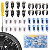 Tornillos para Pinchazos Neumaticos 70Pcs - Kit Repara Pinchazos Coche - Kit Antipinchazos Coche + Destornillador - Reparador Pinchazos Coche - Kit Repara Pinchazos Moto(35S)+(35L)
