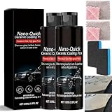 2Pcs Nano-Quick Ceramic Coating Pro For Automobiles,Car Nano Quick Coat Restoring,Featuring Advanced Ceramic Technology,For Dust-Proof Glass Effect And Lasting Luster