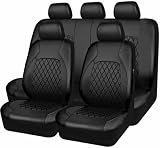 ZCZMAD Funda Asientos Coche para BMW F10 E36 E39 E30 X3 E83 E90 E60 X5 E53 F30 E34 X5 E70 2000-2023, Cuero Fundas Asientos Coche Delanteros y Traseros, Compatible con Airbag,A-Black