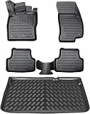 ELMASLINE Alfombrillas de Goma 3D y Bandeja de Maletero para Hyundai Kona 2 (2023-2026) | SX2 (2ª generación) | Accionamiento: híbrido, Gasolina/diésel