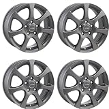 Autec ZENIT 5.5x14 ET43 4x100 - Llantas para Hyundai Accent Atos Getz i10 i20 (4 unidades), color antracita mate