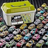 Coches Juguete 30 Piezas Juego Vehículos Coche de Carreras Inercia Coche de Juguete en Miniatura Juegos Educativos Autos Fundidos a Presión con Fricción para Niños